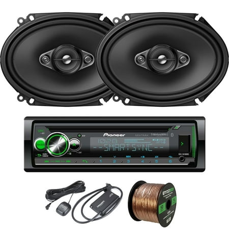 Pioneer DEH-S6100BS CD/Bluetooth SiriusXM Ready Single-DIN Receiver, 2 x 6x8