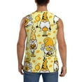 thumbnail image 4 of JUNZAN Garden Honeybee Gnomes Men's Sleeveless T Shirts,Sleeveless Muscle Shirts,Sizes S-3XL, 4 of 8