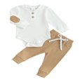 thumbnail image 1 of Baby Boys Pants Set  Long Sleeve Contrast Color Romper with Pants, 1 of 8