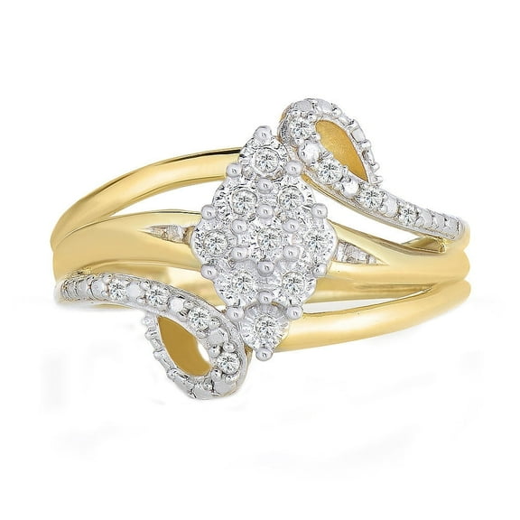 Natalia Drake 1/7 Cttw Diamond Fashion Ring for Women in Yellow Gold Plated Sterling Silver