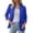 Blue, variant on Womens Solid Color Lapel Blazers Open Front Long Sleeve Business Casual Fall Jackets