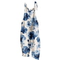 thumbnail image 2 of Jinhomg Baggy Bib Overalls for Women 2026 Summer Adjustable Strap Loose Vintage Floral One Piece Jumpsuit with Pockets Multicolor XXL, 2 of 5