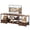 RUST, variant on EDX 63-inch TV Stand with Power Outlets, 2 Fabric Drawers, Entertainment Center Console Table with Adjustable Shevles, for Living Room & Bedroom, Rustic Brown