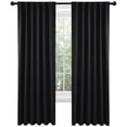 thumbnail image 1 of Cortinas opacas Deconovo negras de 213 cm para dormitorio, 2 paneles, 1 of 8