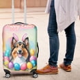 thumbnail image 4 of Happy Easter Shetland Sheepdog with Bunny Ear Headband and Flowers Travel Luggage Cover Sheltie Dog Lover Gifts Suitcase Dust Protective Decor - 13001, 4 of 5