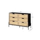 thumbnail image 3 of Natural rattan 6 - cajón cómoda con spacious almacenamiento, wood chest con metal legs para dormitorio, sala de estar, hallway, y entrada (5 cajones available), 3 of 8