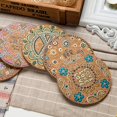 thumbnail image 4 of ENJOYW 4Pcs Drink Coasters Round Heat Insulation Natural Cork Cup Mat Tabletop Decor Coaster, 4 of 7