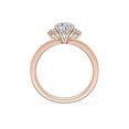 thumbnail image 2 of Diamond-Capitals 2.20 Carat Oval Cut Moissanite Beautiful Halo Engagement Ring for Women Solid 18K Rose Gold Size 10, 2 of 8