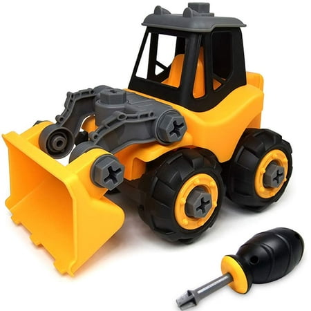 WisToyz Take Apart Toys, Toy Vehicles, Assembly Toy Bulldozer Constructions Set, Building Vehicle Play Set Screwdriver, Ideal Educational Toy Toddlers, Boys & Girls Aged 3, 4, 5, (Best Toys For Girls Age 3)
