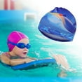 thumbnail image 2 of Unique Bargains 1 Pc Polyester Cartoon Whale Swim Cap Dark Blue, 2 of 6