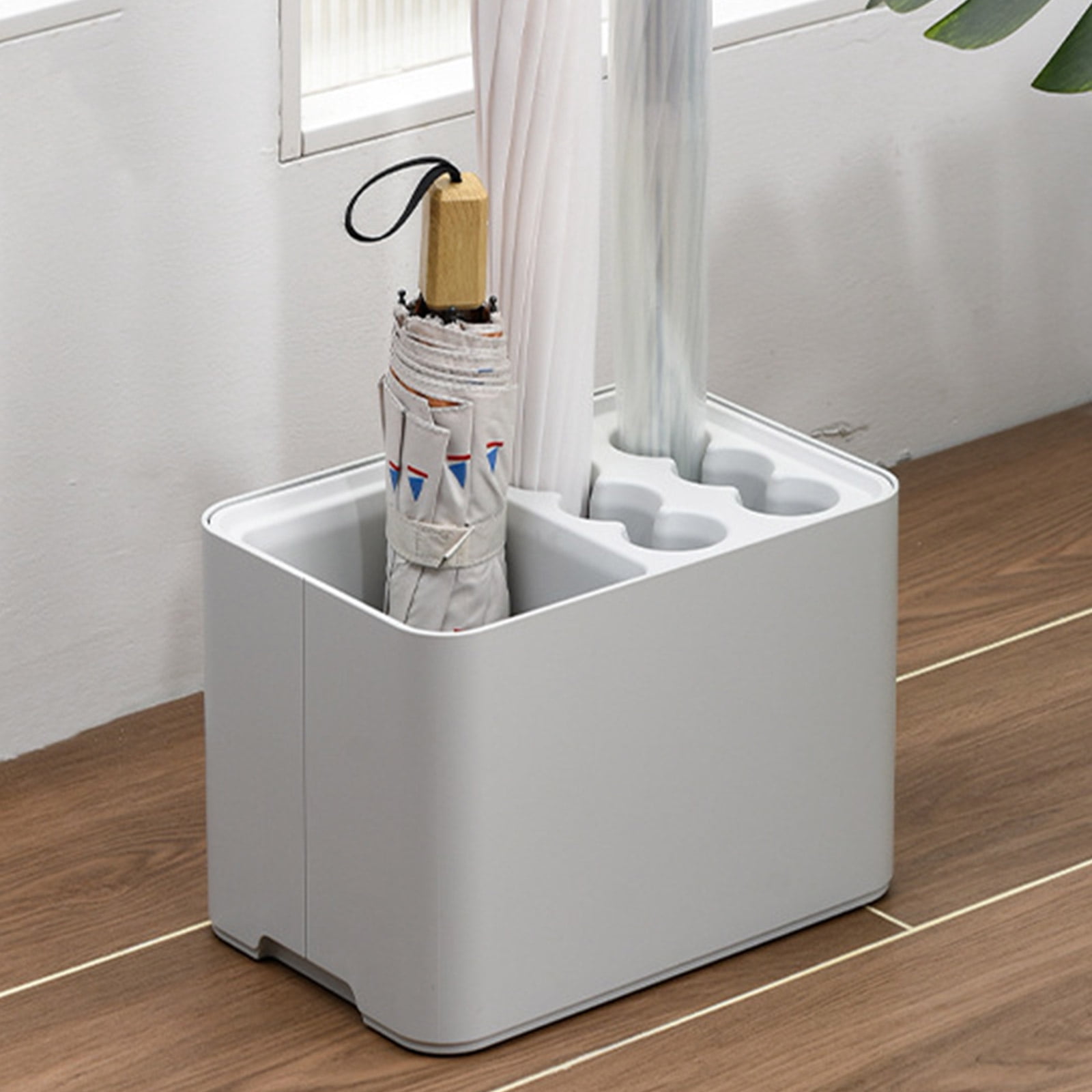 RUISINERY Durability Umbrella Holder with 6Round Holes and Slot Umbrella Stand for Home Use with Water Draining Designs