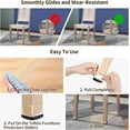 thumbnail image 5 of Ezprotekt 24 Pcs Chair Leg Sliders for Carpet,Clear Square Furniture Sliders Chair Leg Protectors, 5 of 8