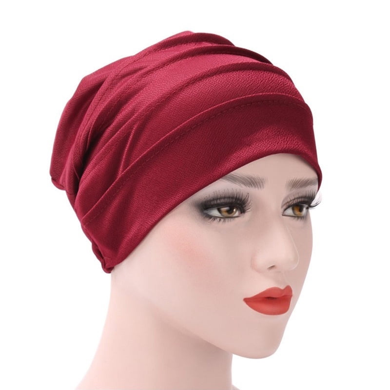 Women Lace Breathable Ruffle Chemo Cap Muslim Beanie Turban Hat Head Scarf Wrap 