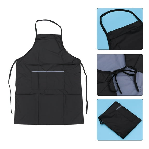 Waterproof Salon Apron Adjustable Bib Apron with Pockets Multi Function Stylist Smock for Salon Barber Us