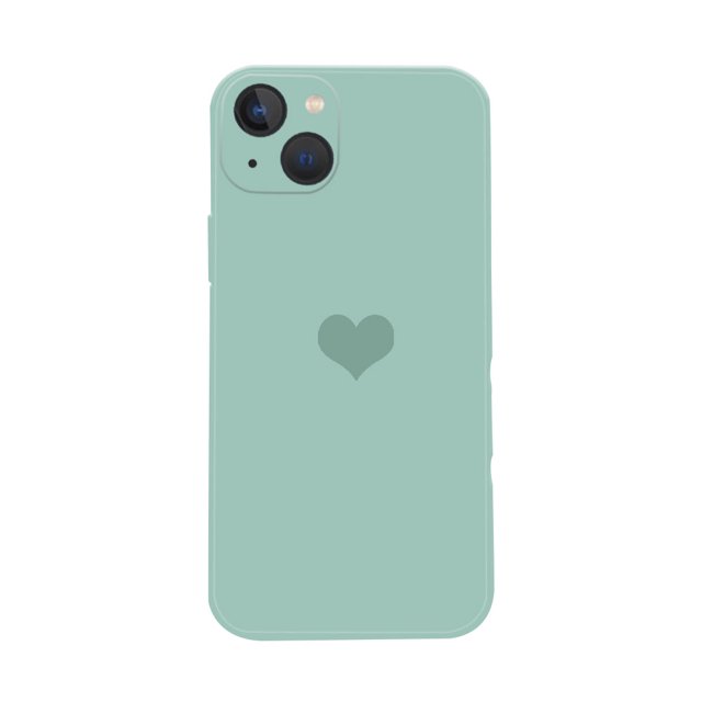 ML Solid Candy Color Love Heart Phone Case For iPhone 13 12 11 14 Pro Max XS Max XR X 8 7 14 Plus Soft Silicone Bumper Cover