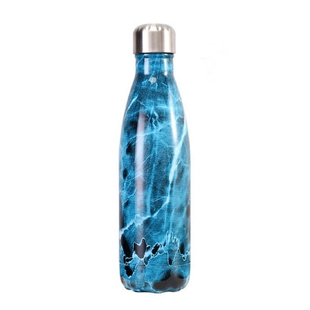

Amuver 500ml Thermal Bottle Portable Stainless Steel Marbling Insulated Drinks Flask for Coffee Cola