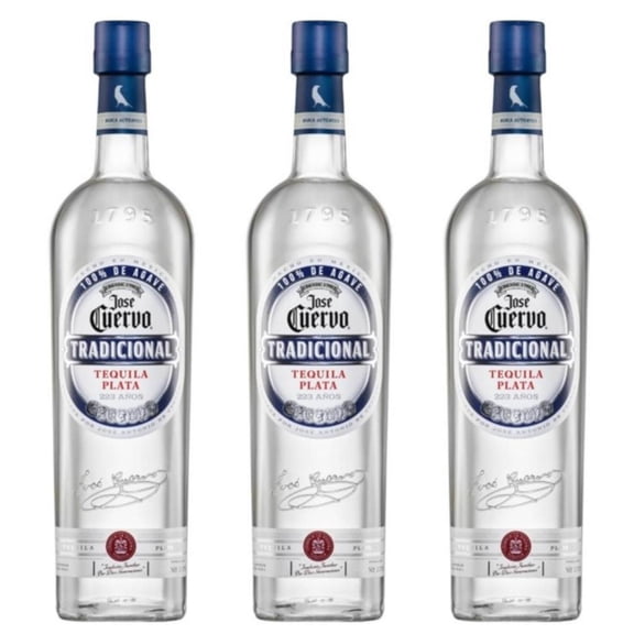 Paquete de 3 Tequila Jose Cuervo Tradicional Plata 950 ml Jose Cuervo  Tradicional Plata