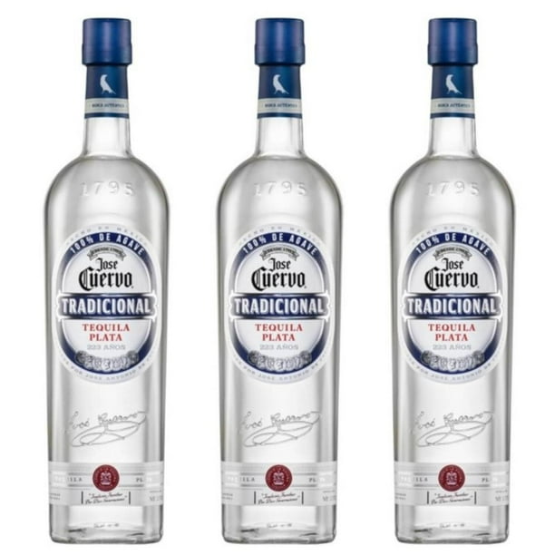 Paquete de 3 Tequila Jose Cuervo Tradicional Plata 950 ml Jose Cuervo Tradicional Plata