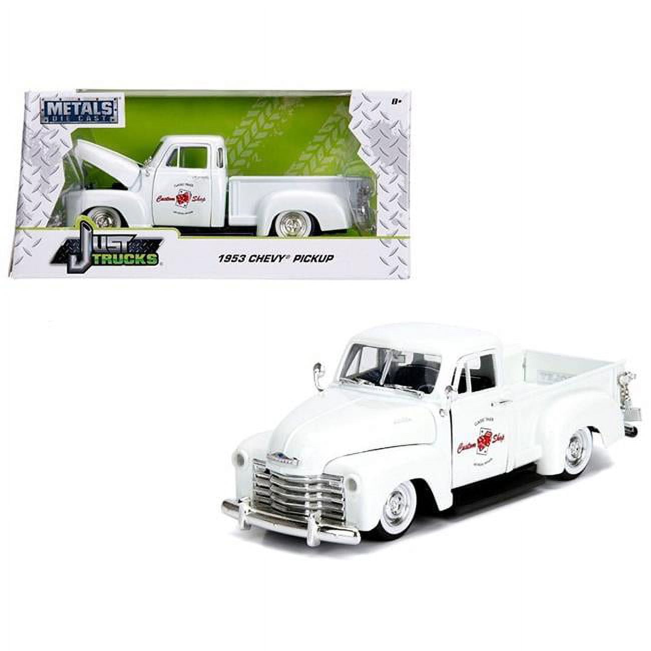 Jada 99177 1953 Chevrolet 3100 Pickup Truck White Custom Shop
