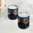 thumbnail image 2 of Yayeee 4 Pack Qtip Holder Bathroom Cotton Swab Canister with Lid Clear Dispenser Set, Mountains and Forests, 2 of 6