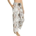 thumbnail image 2 of Xecao Rabbit In Space Women's Straight Lounge Pajama Pants: The Epitome of Relaxed Sleepwear, 2 of 9
