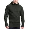 thumbnail image 2 of Yufatyle Men's Hoodie Long Sleeve Hooded Pullover Casual Sweatshirts Quarter Zip Fleece Comfy Tops, Gray XXL, 2 of 6