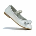 thumbnail image 6 of Toddler & Little Girl Bow-Accent Ballet Flats – Soft Sole Non-Slip Dress Shoe, 6 of 7