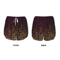 thumbnail image 3 of Rateoe Gold sparklin Printed 2 in 1 Women's Workout Shorts for Athletic Gym Running Shorts with Phone Pockets-XX-Large, 3 of 7