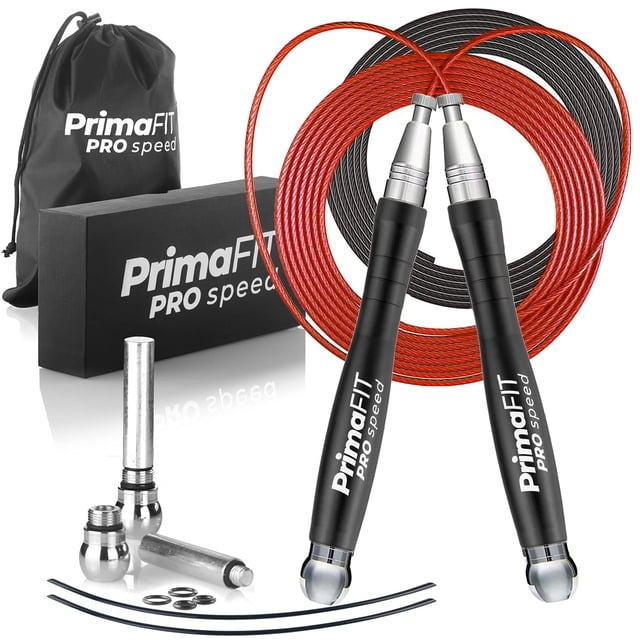 Cuerda para saltar PrimaFit Pro Speed con peso y ajuste de 3 m