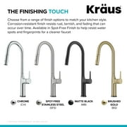 Kraus OlettoTall Modern Single-HandleTouch Kitchen Sink Faucet with Pull Down Sprayer in Spot Free Stainless Steel
