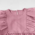thumbnail image 4 of Kiijoy Girls Ruffle Long Sleeve Dress Spring Fall Casual A Line Dress, Pink, Size 2-7, 4 of 4