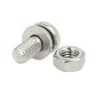 thumbnail image 3 of M5x12mm 304 Stainless Steel  Pan Head Bolt Screw Nut w Washer 12 Sets, 3 of 4
