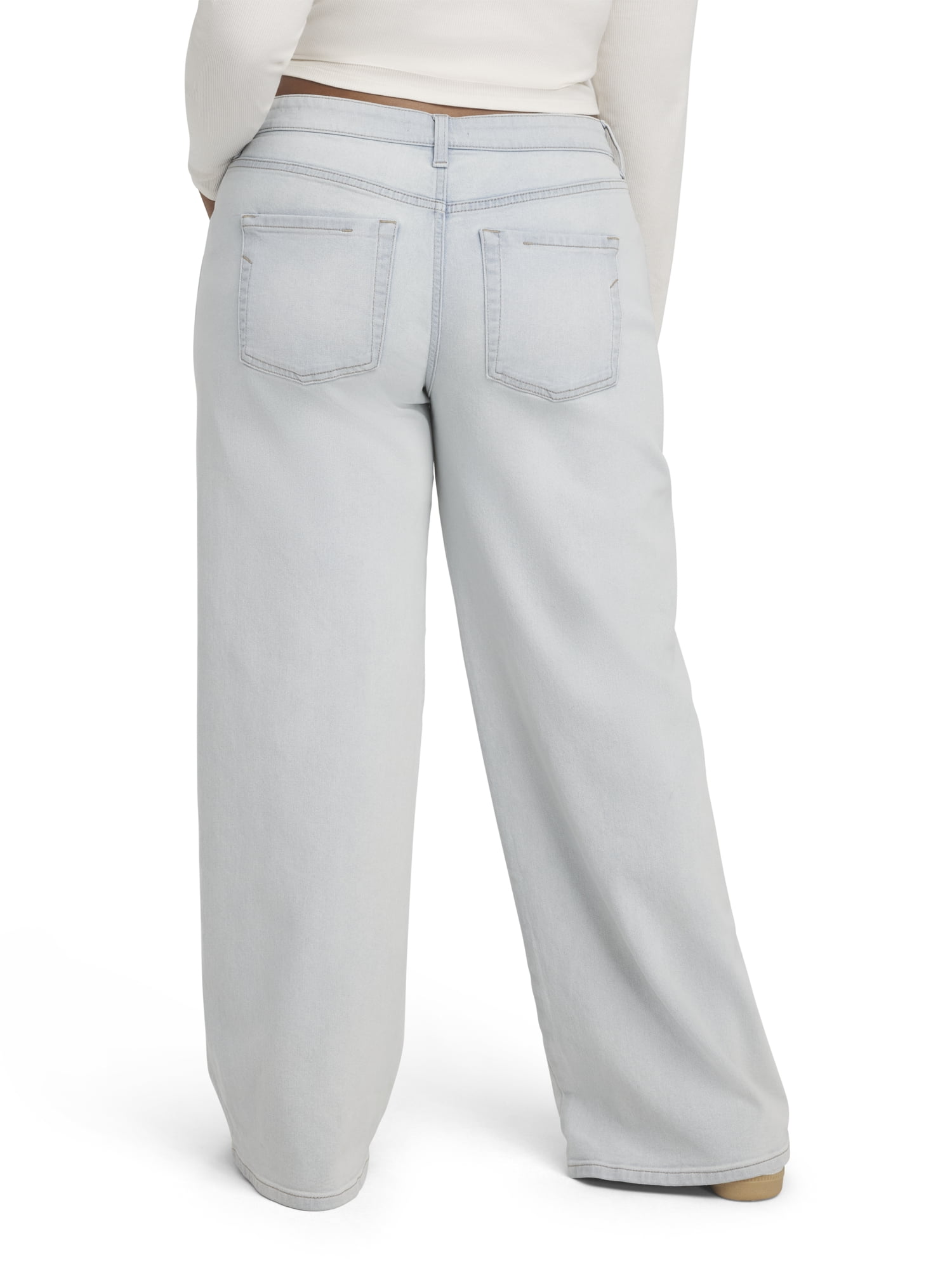 Mills by Millie Bobby Brown Women's Low Rise Boyfriend Denim Jeans, Sizes 00-18