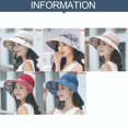 thumbnail image 3 of Women Anti-UV Foldable Wide Brim Sun Hat Beach Cap Bucket Hat Fisherman Cap NAVY BLUE, 3 of 8