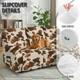thumbnail image 5 of COEQINE Cow Print Stretch Recliner Cover Universal 8 Pieces Recliner Sofa Cover Stay in Place 3 Seater Furniture Protector Home Decor for Pets, Dogs, Cats, Kids, 5 of 8