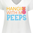 thumbnail image 4 of Inktastic Hanging with My Peeps Women's Plus Size V-Neck T-Shirt, 4 of 5