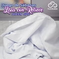 thumbnail image 3 of Sabanas Queen Size Microfibra Amplias Con Relieve Diseño Elegante Nubisuave  Liso Textura Suave, 3 of 6