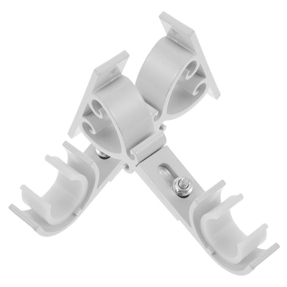 Raindrops 2pcs Double Curtain Rod Brackets For Wall Mounting Heavy Duty Adjustable Holders No Drill Curtain Rod Hardware Set For Window Drapes