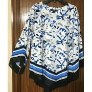 Alfani Women's Blouse Cobalt Breeze Blue Size Petite Large