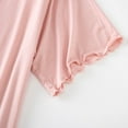 thumbnail image 5 of Women's Plus Size Modal Short Sleeve Button Down Nightdress Soft Loose Pajama Dress, 5 of 5