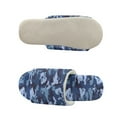 thumbnail image 5 of COEQINE Camouflage Blue Slippers for Women Fall Winter Blue Camo Fluffy Slippers Comfortable Open Toe House Shoes Lightweight Warm Indoor Home Slides for Travel Hotel Bedroom, 42-43, 5 of 7