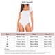 thumbnail image 3 of Body de manga corta para mujer, ajustado, color puro, calzoncillos con botones, mono para uso de verano, blanco M, 3 of 3