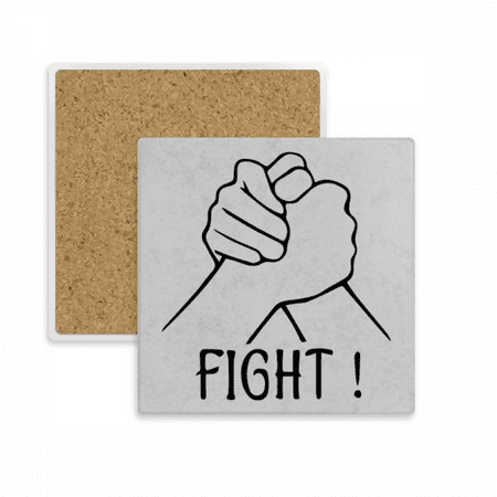

Wrist Wrestling Personalized Gesture Square Coaster Cup Mat Mug Subplate Holder Insulation Stone