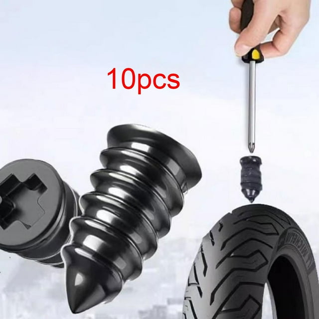 Clavos de goma para reparación de neumáticos, tapones de reparación de neumáticos, accesorio en espiral portátil y liviano para automóvil, bicicleta, 5 piezas L 5 piezas S