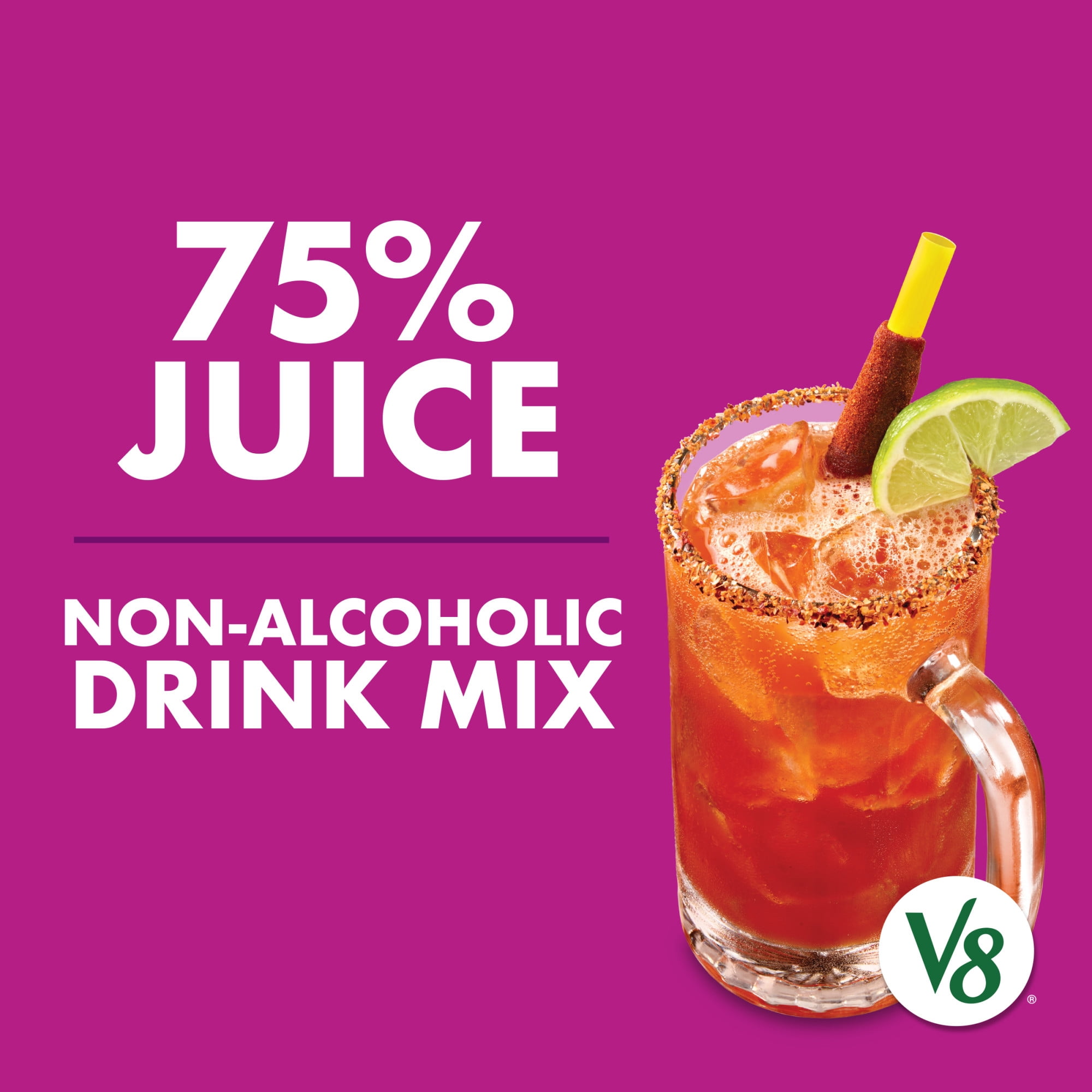 V8 Michelada Non-Alcoholic Drink Mix, 8 fl oz (6 Pack)