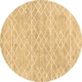 thumbnail image 1 of Ahgly Company Indoor Round Abstract Brown Contemporary Area Rugs, 5' Round, 1 of 4
