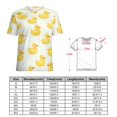 thumbnail image 2 of Rubber Duck Pattern-1 Women's Short Sleeve T-Shirt Crew Neck Casual Summer Trendy Loose Fit Tops, 2 of 6