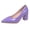 Purple, variant on Women's Dating Slip On Pointed Toe Dress Solid Block Mid Heel Pumps Shoes 2.5 Inch
