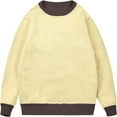 thumbnail image 5 of AWZXDE Men's Solid Color Crewneck Sweatshirt, Casual Minimalist Home Wear Pullover Coffee,XL, 5 of 5