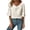 White, variant on Staron Women's Casual V-Neck Tops Loose Three-Quarter Sleeve Blouses Solid Color Basic Comfy Relaxed T-Shirt, Red S